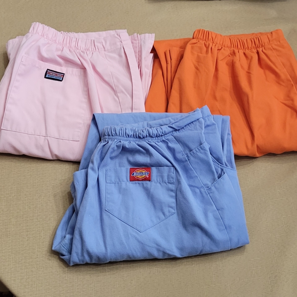 Women's Small Petite Scrub Pants (Bundle of 3)